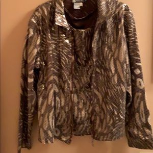 Beautiful sequin jacket and tunic set
